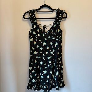 Free People Black Floral Mini Dress